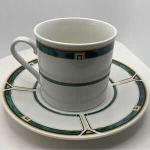 Vintage Lynns Fine China Cup & Flat-Bottom Saucer Set — Set of 2